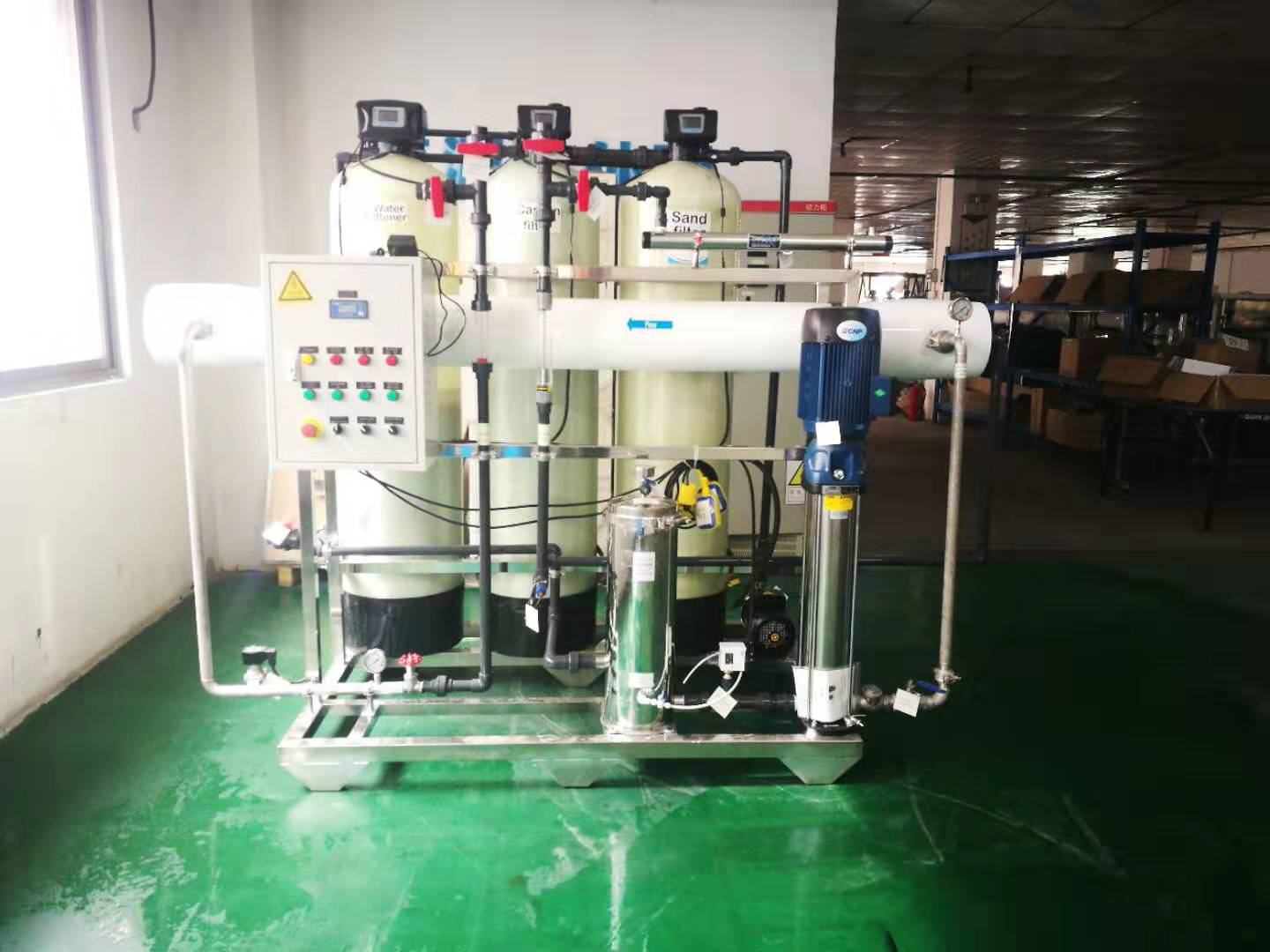 Reverse osmosis salt water treatment plant 2TPH.png